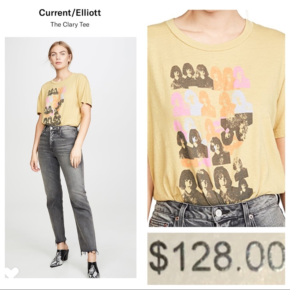 NWT! Current/Elliott The Clary Tee Mod Girl - Picture 2 of 10